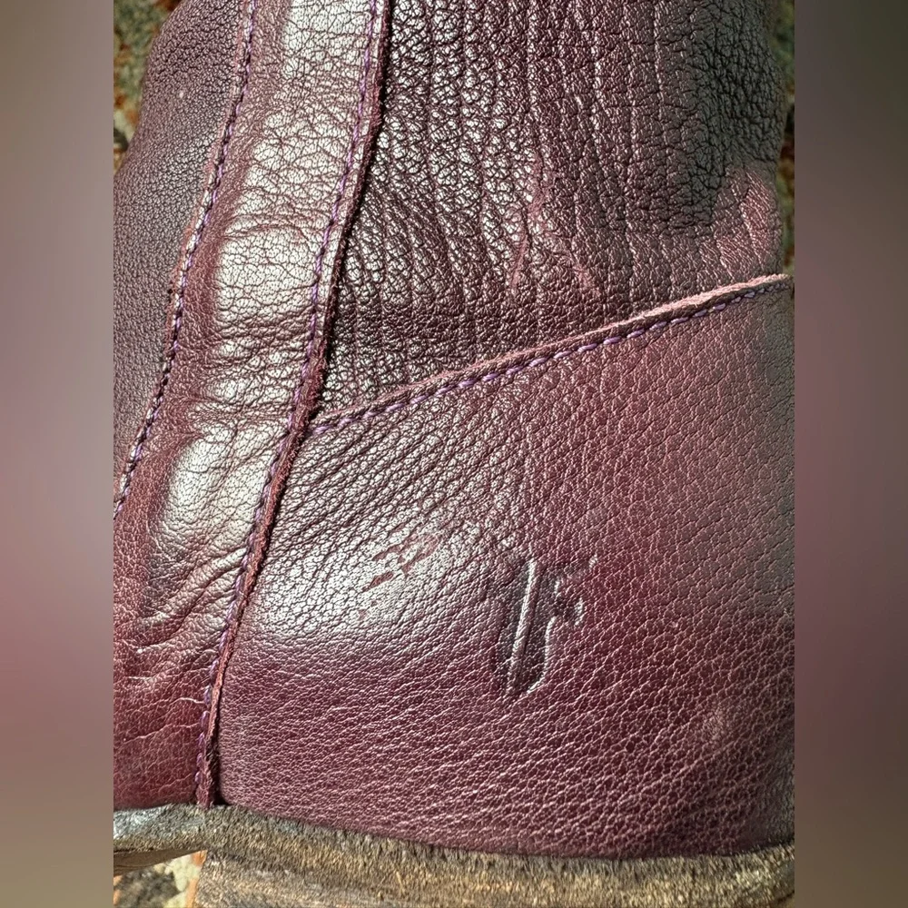 FRYE Taylor OTK Over the Knee High Women's Tall Leather Boots - Burgundy 7